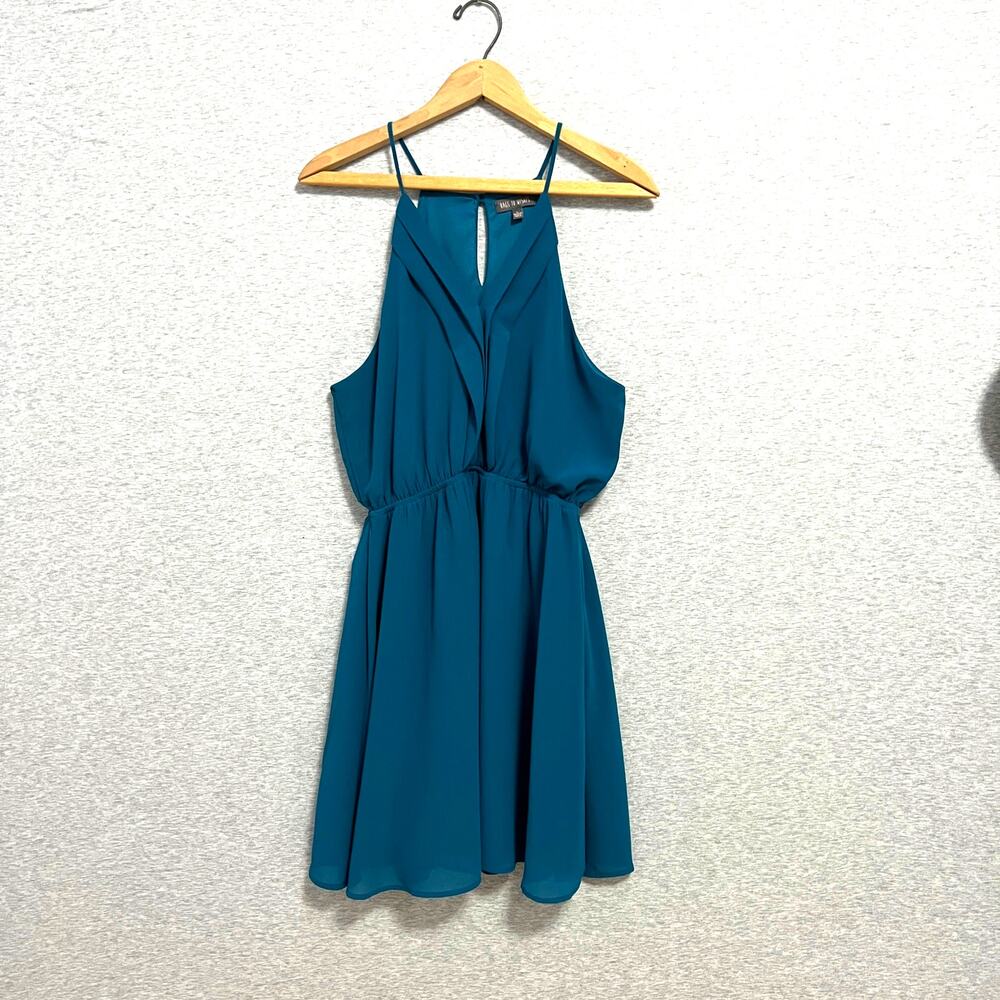 Rags to Wishes Mini Dress Womens Large Teal Blue‎ Cocktail Whimsigoth Flowy